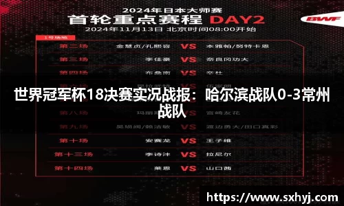 世界冠军杯18决赛实况战报：哈尔滨战队0-3常州战队